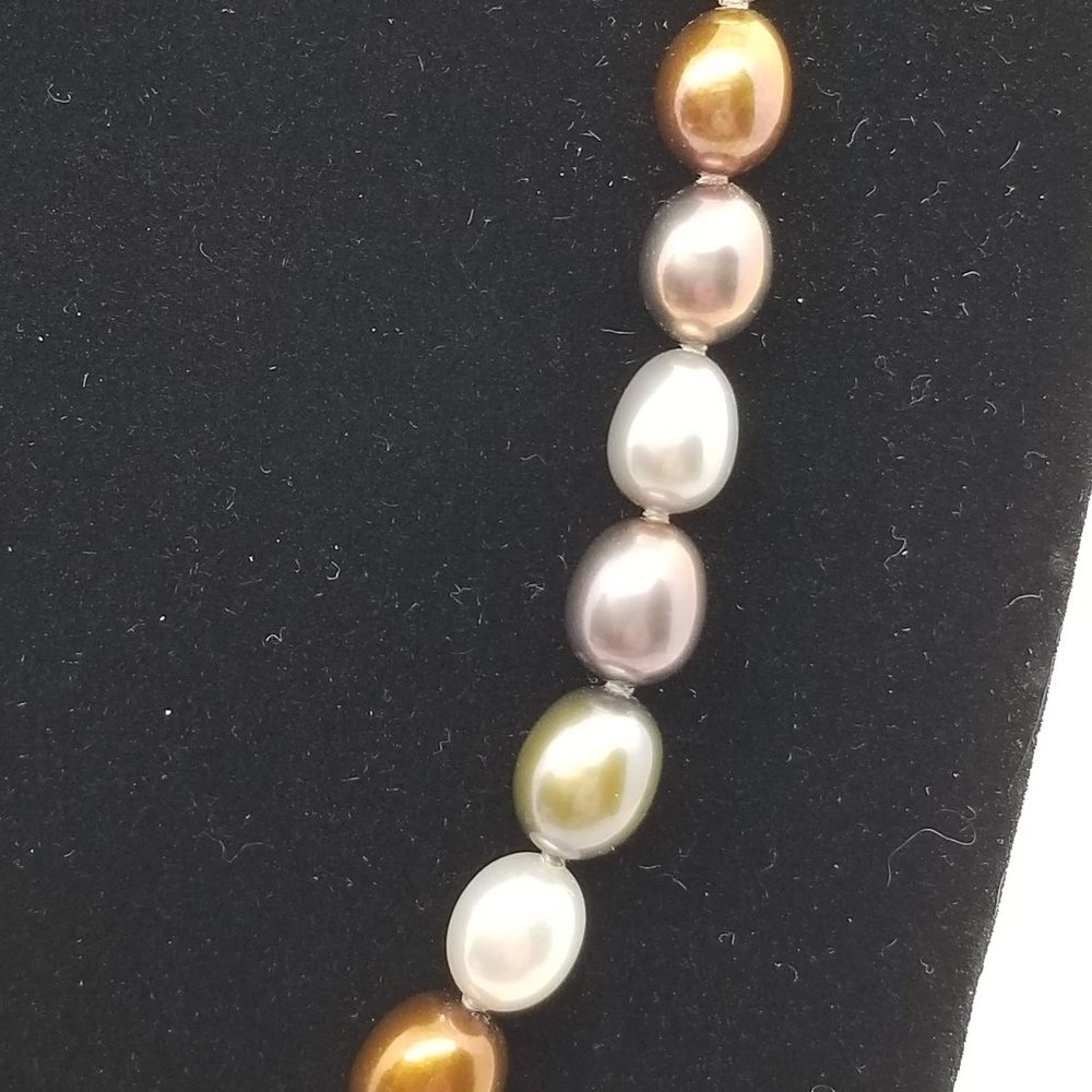 Honora Collection Multi color Pearls 20" Necklace - Picture 3 of 4
